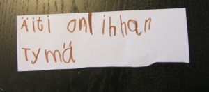 Äiti on ihhan tymä